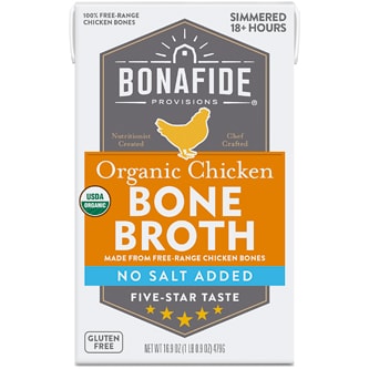Bonafide Provisions Organic Chicken Bone Broth, No Salt Added 