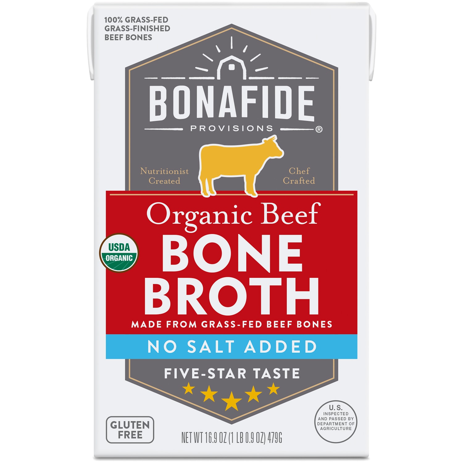 Bonafide Provisions Organic Beef Bone Broth, No Salt Added 
