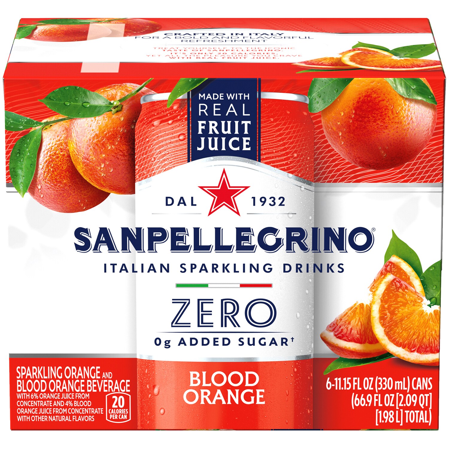 San Pellegrino Italian Sparkling Drinks, Blood Orange, Cans