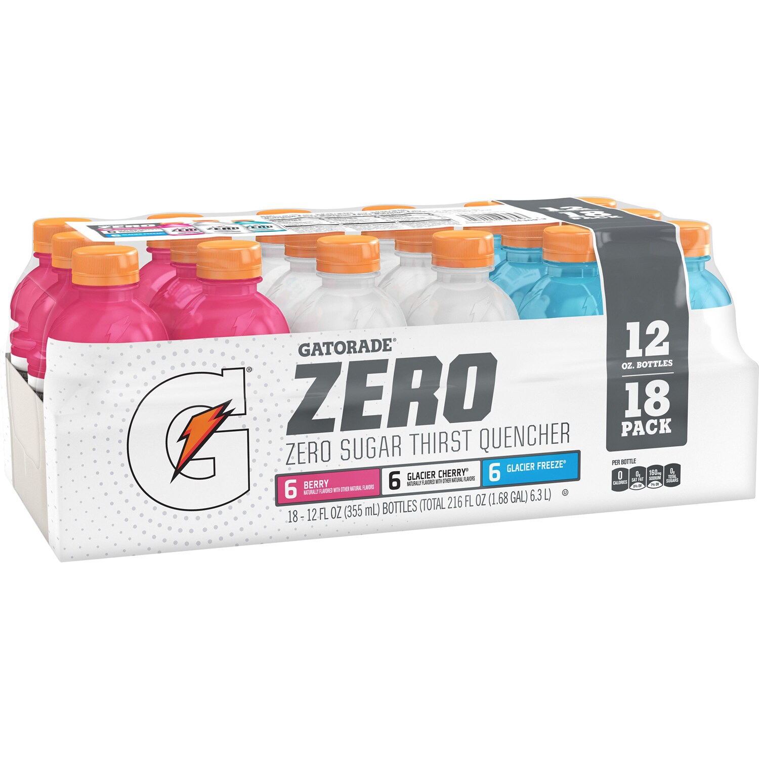 Gatorade Zero Sugar Thirst Quencher Sports Drink, Variety Pack, Plastic Bottles