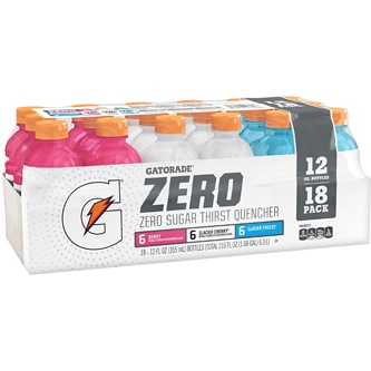 Gatorade Zero Sugar Thirst Quencher Sports Drink, Variety Pack, Plastic Bottles