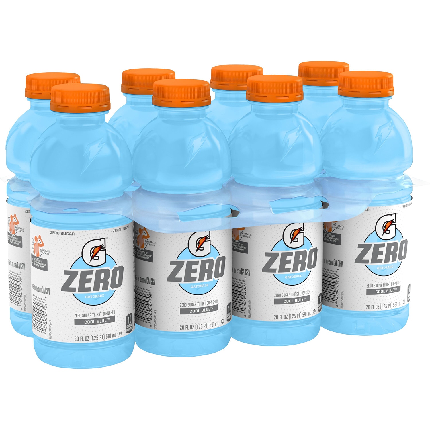 Gatorade Zero Sugar Thirst Quencher Sports Drink, Cool Blue, Plastic Bottles