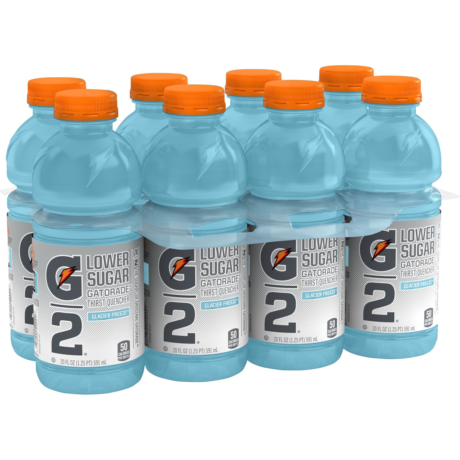 Gatorade G2 Lower Sugar Sports Drink, Glacier Freeze, Plastic Bottles