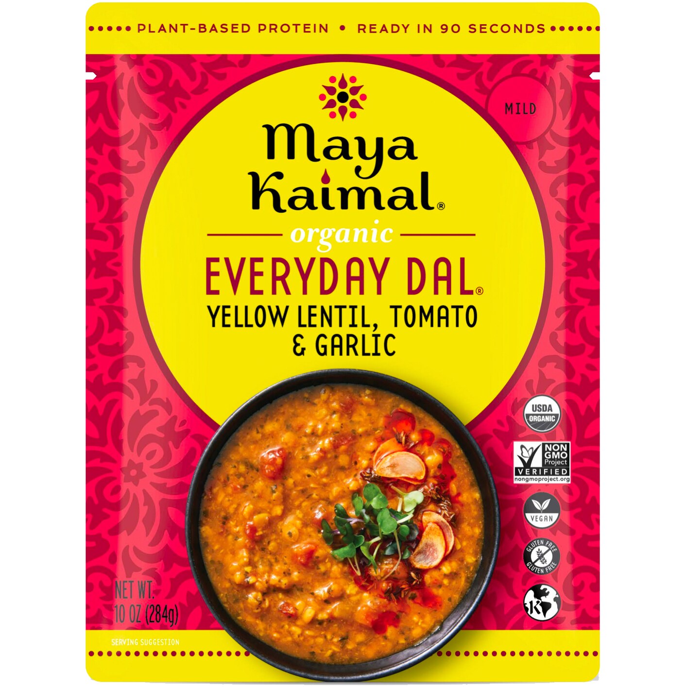 Maya Kaimal Organic Everyday Dal, Yellow Lentils, Tomato & Garlic