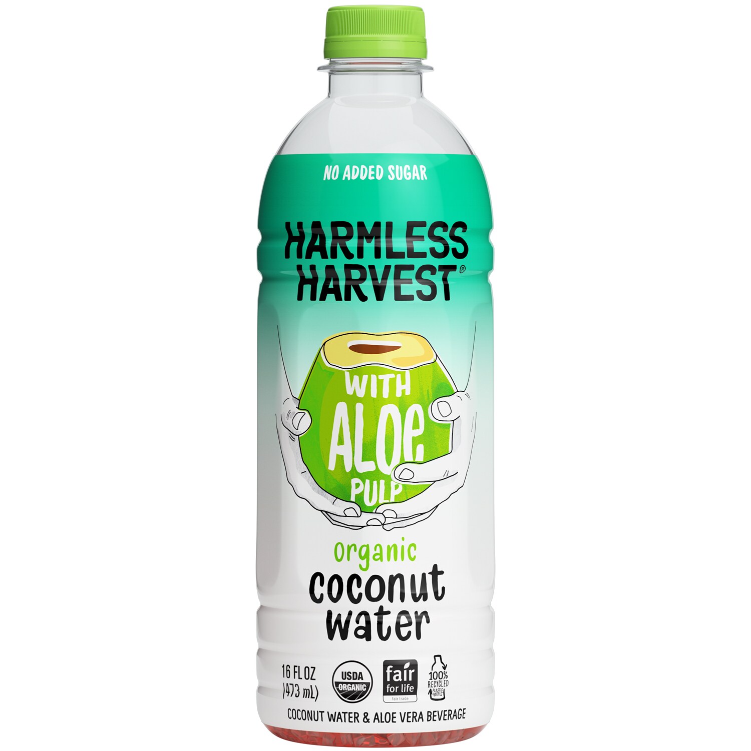 Harmless Harvest Organic Coconut Water with Aloe Pulp, Plastic Bottle
