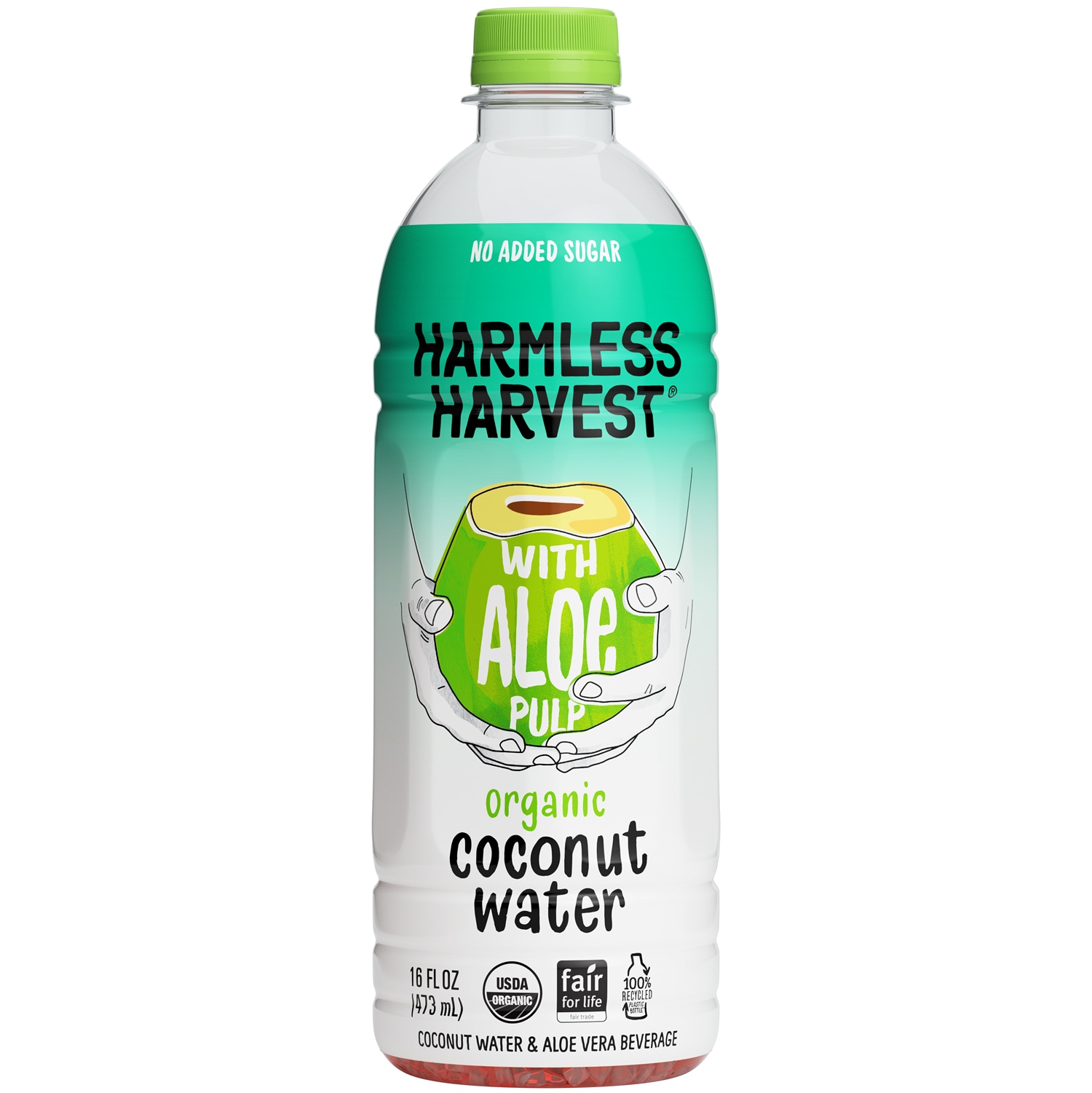Harmless Harvest Organic Coconut Water with Aloe Pulp, Plastic Bottle