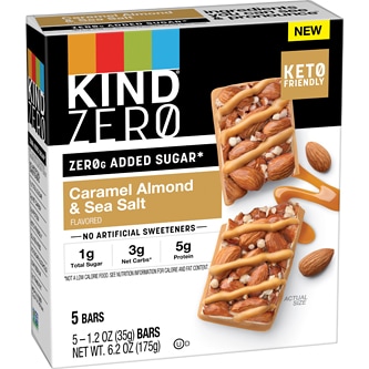 KIND Zero Added Sugar Bars, Caramel Almond & Sea Salt