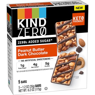 KIND Zero Added Sugar Bars, Peanut Butter Dark Chocolate
