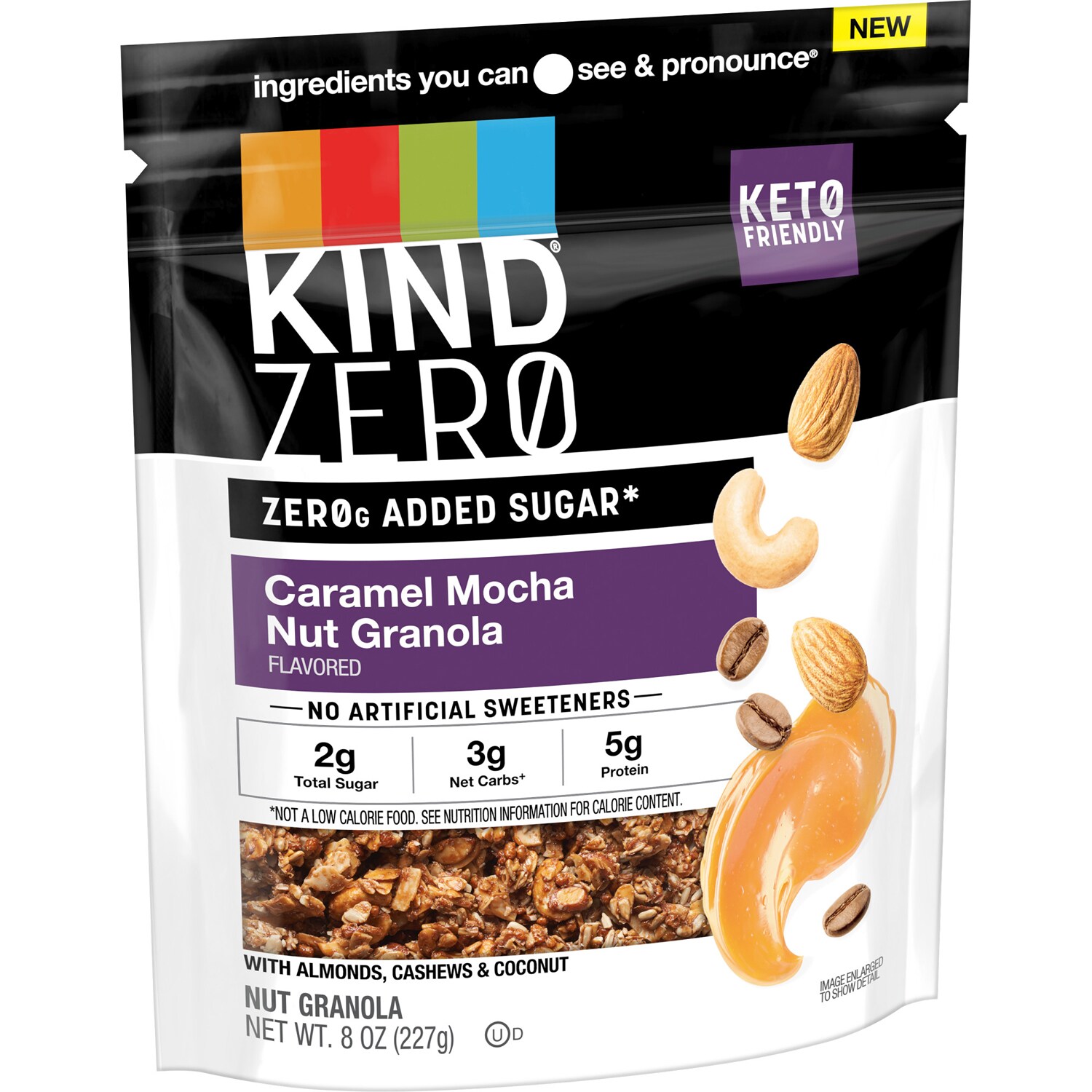 KIND Zero Added Sugar Nut Granola, Caramel Mocha