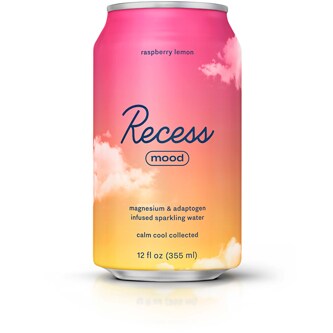 Recess Mood Infused Sparkling Water, Raspberry Lemon, Can