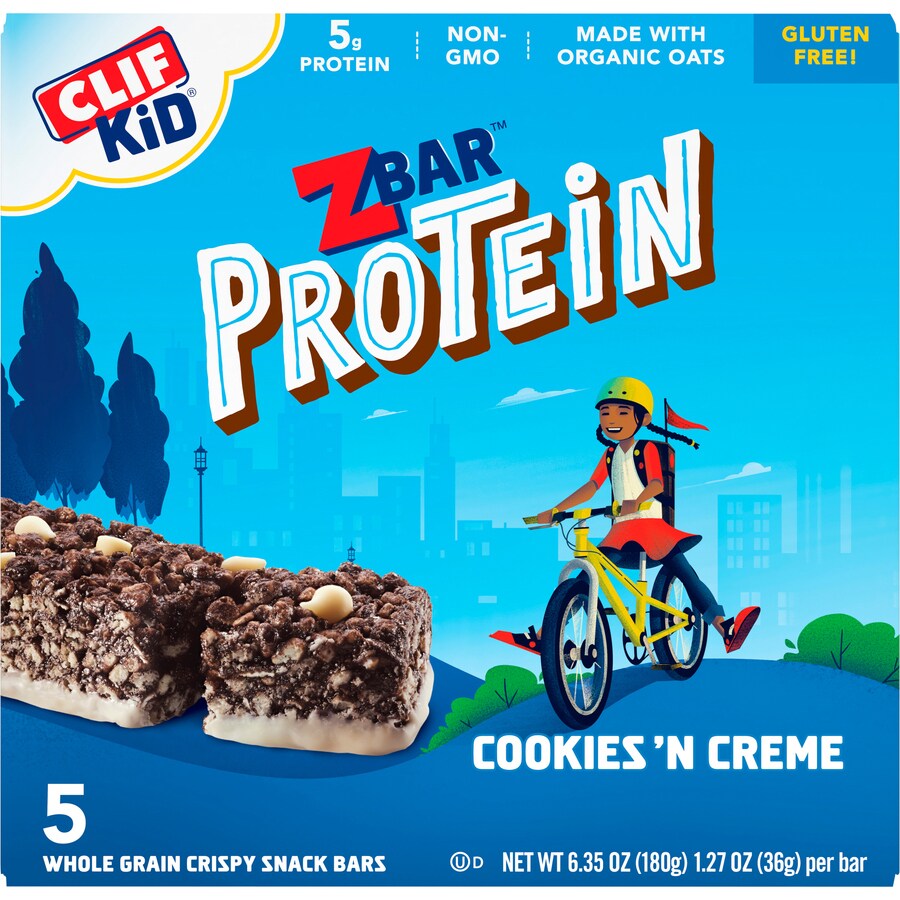 Clif Kid Organic Protein Zbars, Cookies 'n Creme