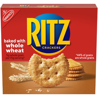 Nabisco Ritz Snack Crackers, Whole Wheat
