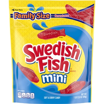 Swedish Fish Mini Soft and Chewy Candy, Original, Family Size