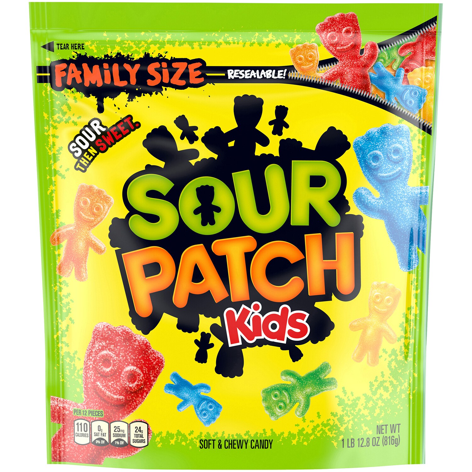 Sour Patch Kids Soft and Chewy Candy, Family Size