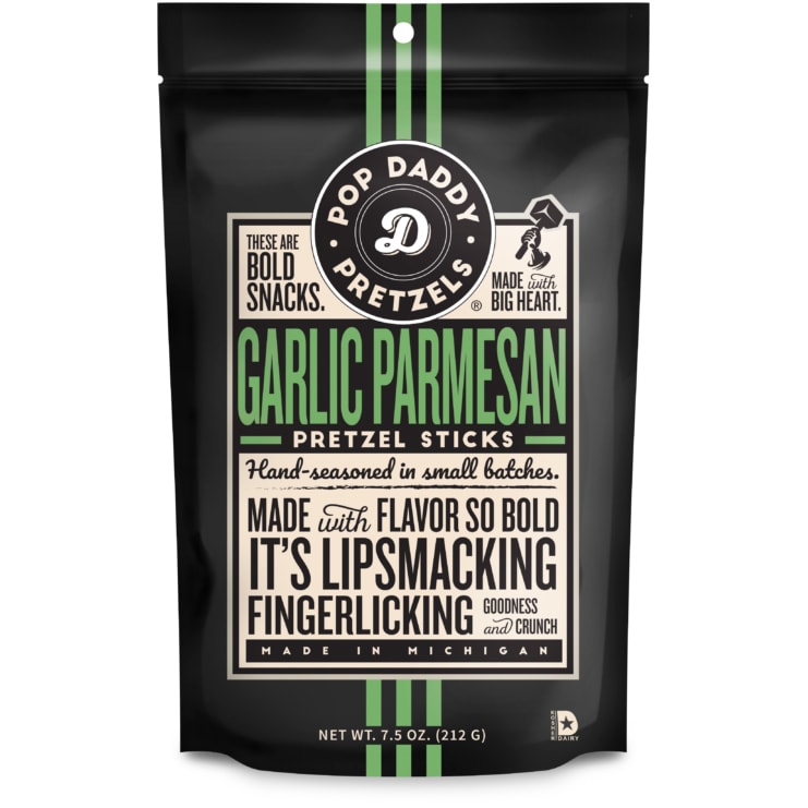 Pop Daddy Pretzel Sticks, Garlic Parmesan