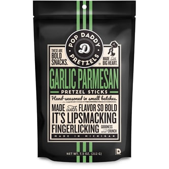 Pop Daddy Pretzel Sticks, Garlic Parmesan