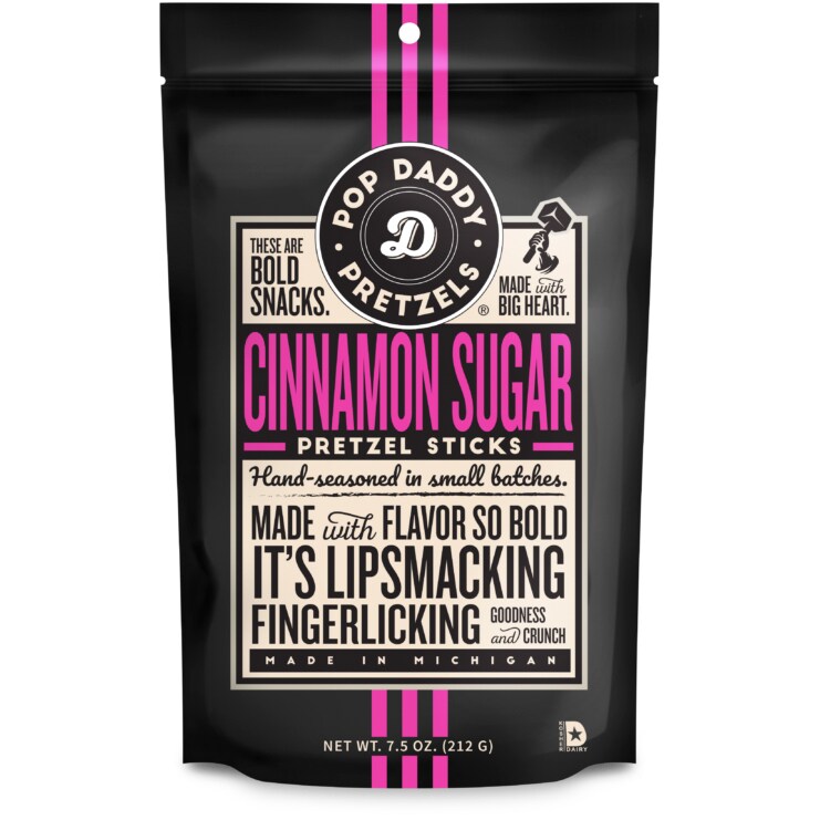 Pop Daddy Pretzel Sticks, Cinnamon Sugar