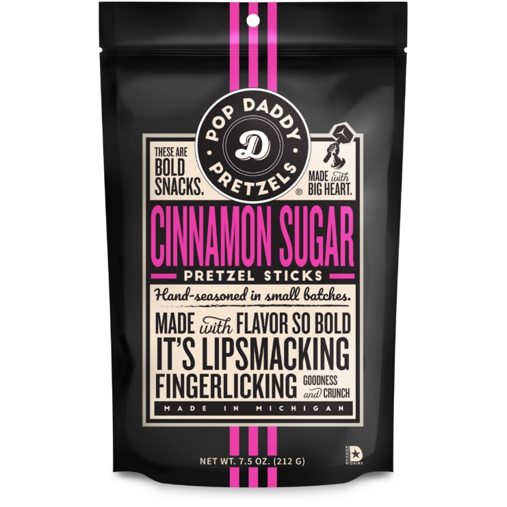 Pop Daddy Pretzel Sticks, Cinnamon Sugar