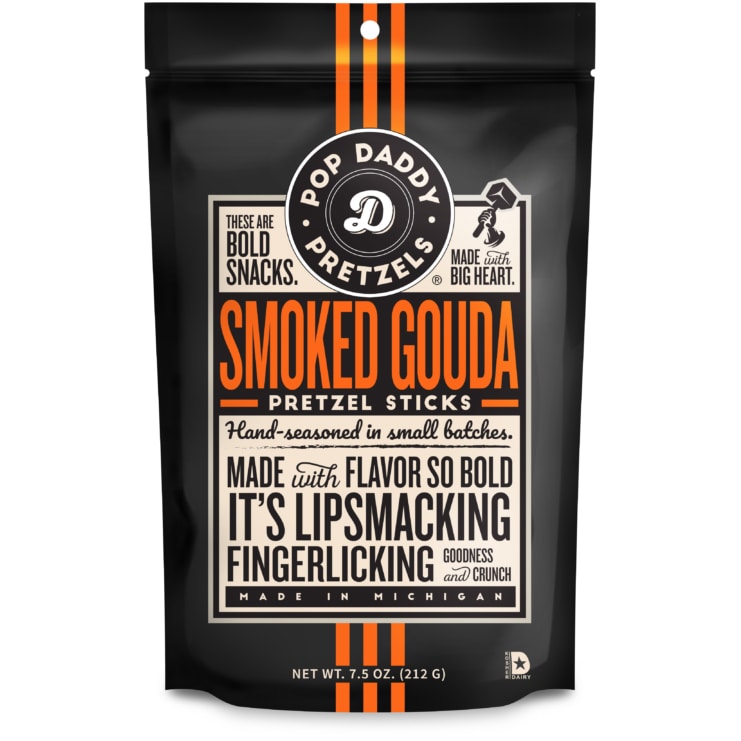 Pop Daddy Pretzel Sticks, Smoked Gouda
