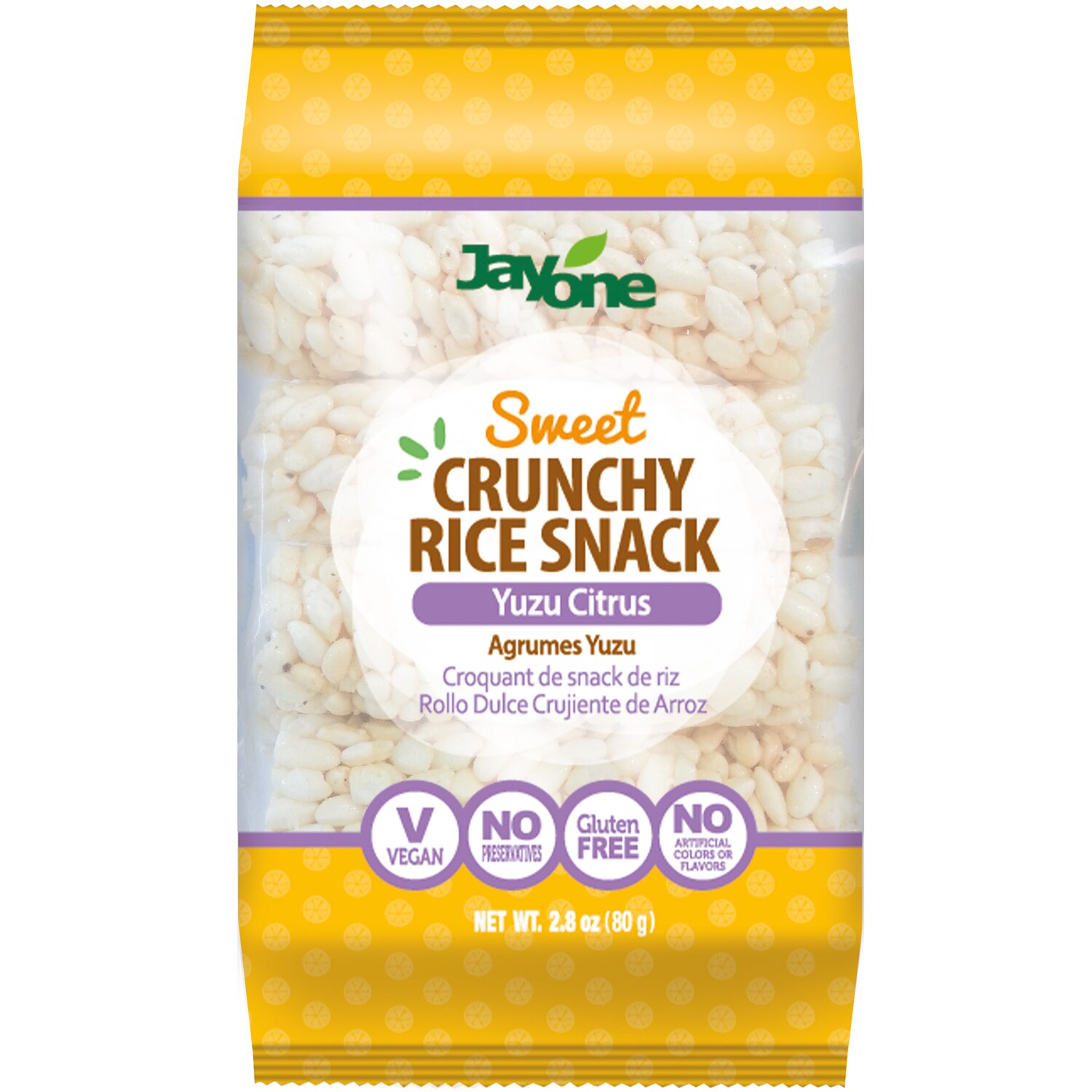 Jayone Sweet Crunchy Rice Snack, Yuzu Citrus