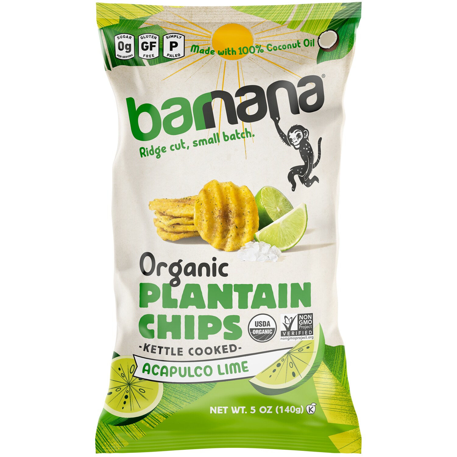 Barnana Organic Plantain Chips, Acapulco Lime