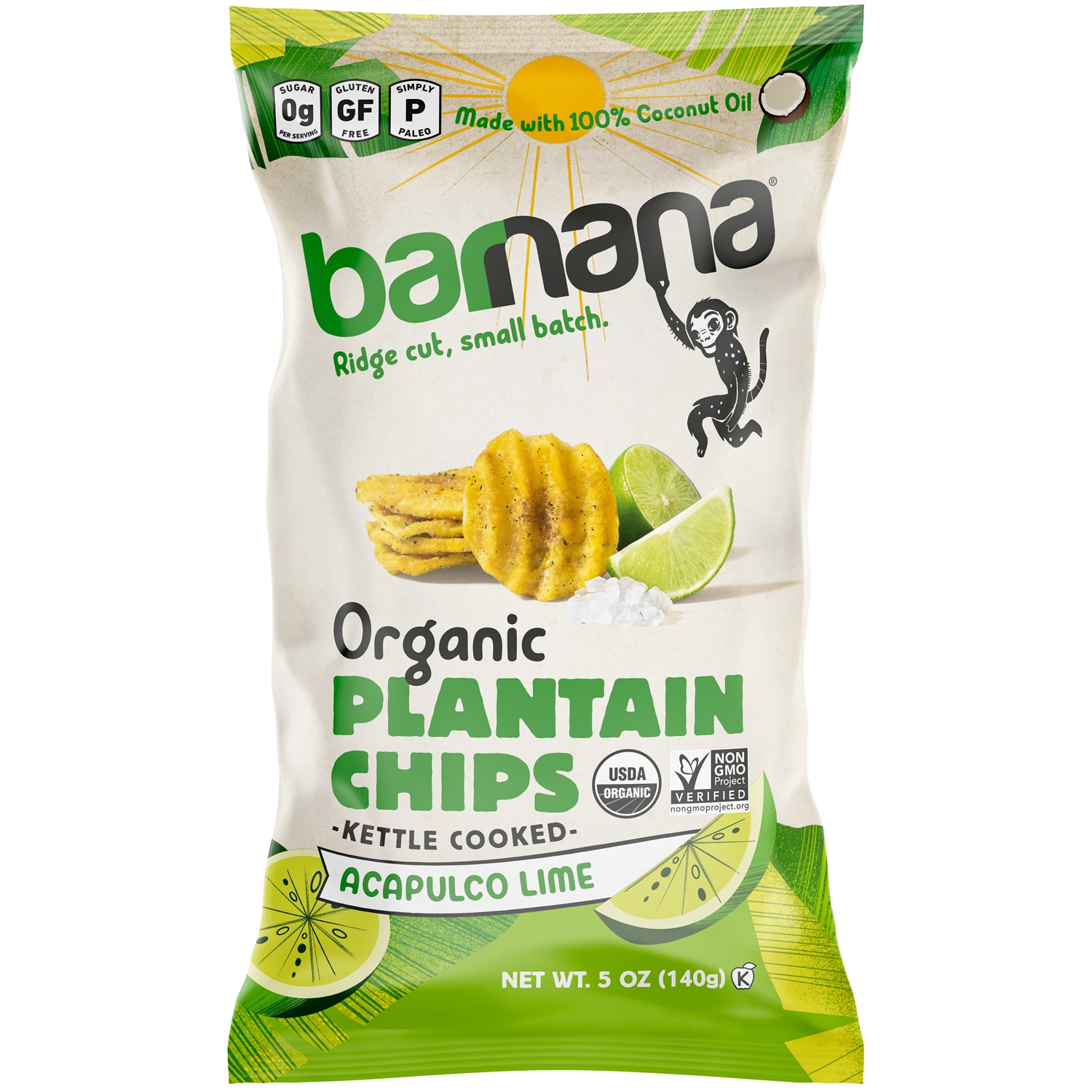 Barnana Organic Plantain Chips, Acapulco Lime