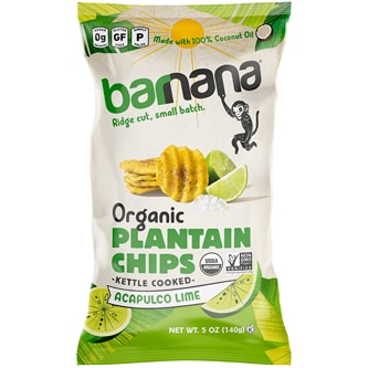 Barnana Organic Plantain Chips, Acapulco Lime