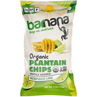Barnana Organic Plantain Chips, Acapulco Lime