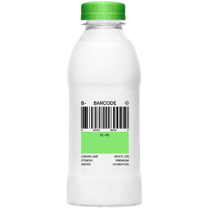 Barcode Fitness Water, Lemon Lime, Plastic Bottle