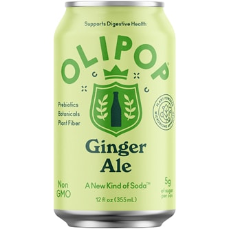 Olipop Sparkling Tonic, Ginger Ale, Can