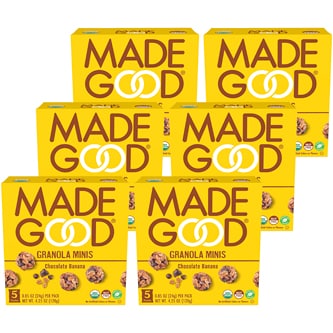 Made Good Granola Minis, Chocolate Banana, Case