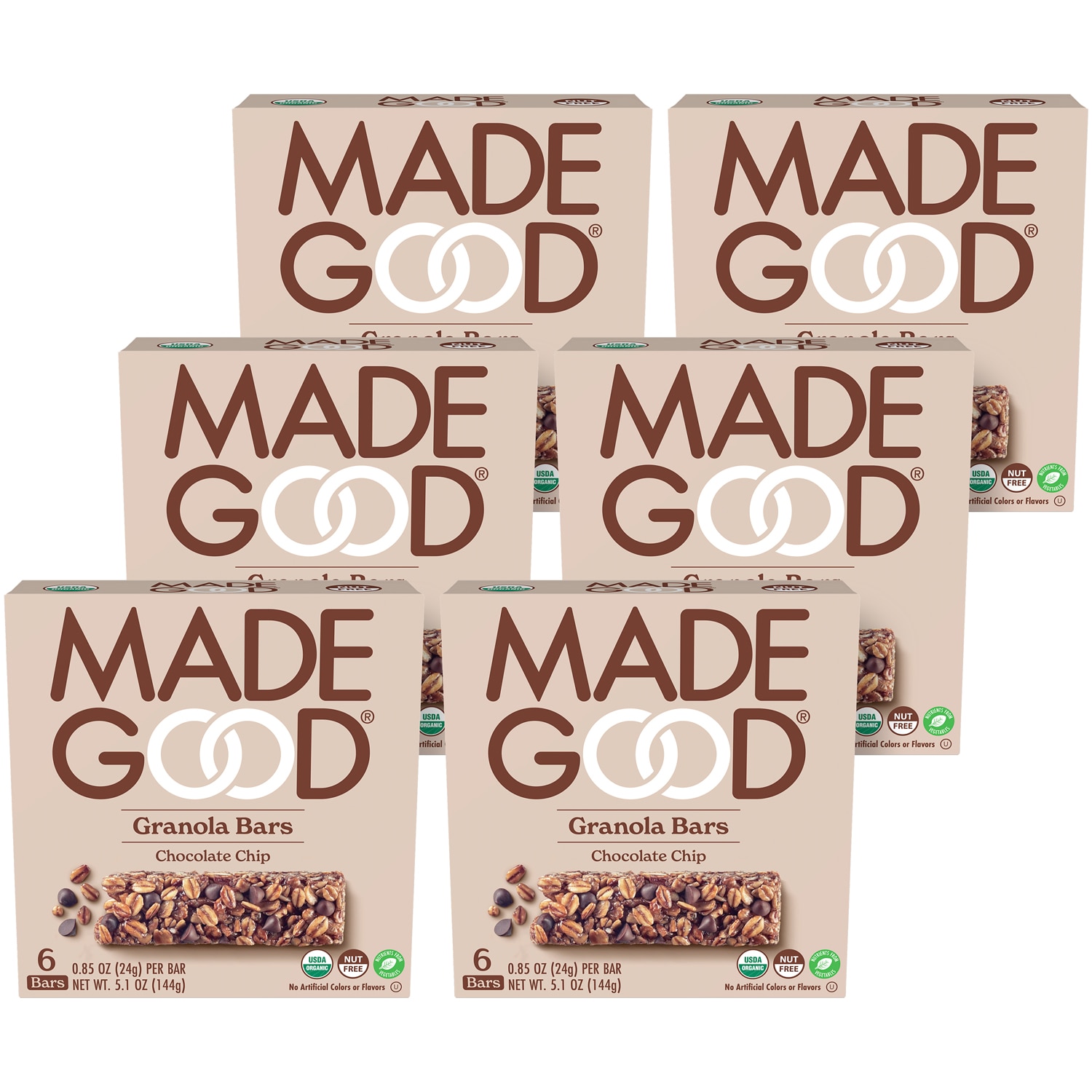 Made Good Granola Bars, Chocolate Chip, Case