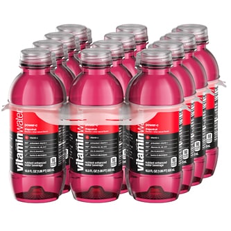 vitaminwater nutrient enhanced water beverage, power-c (dragonfruit), Plastic Bottles