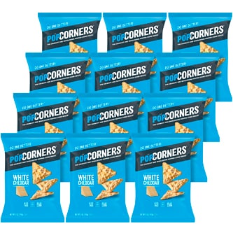 PopCorners Popped Corn Chips, White Cheddar