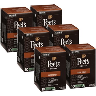 Peet's Coffee Dark Roast Coffee, Major Dickason's Blend, K-Cups