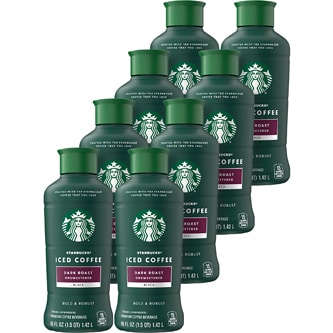 Starbucks Coffee Iced Coffee, Dark Roast, Plastic Bottles