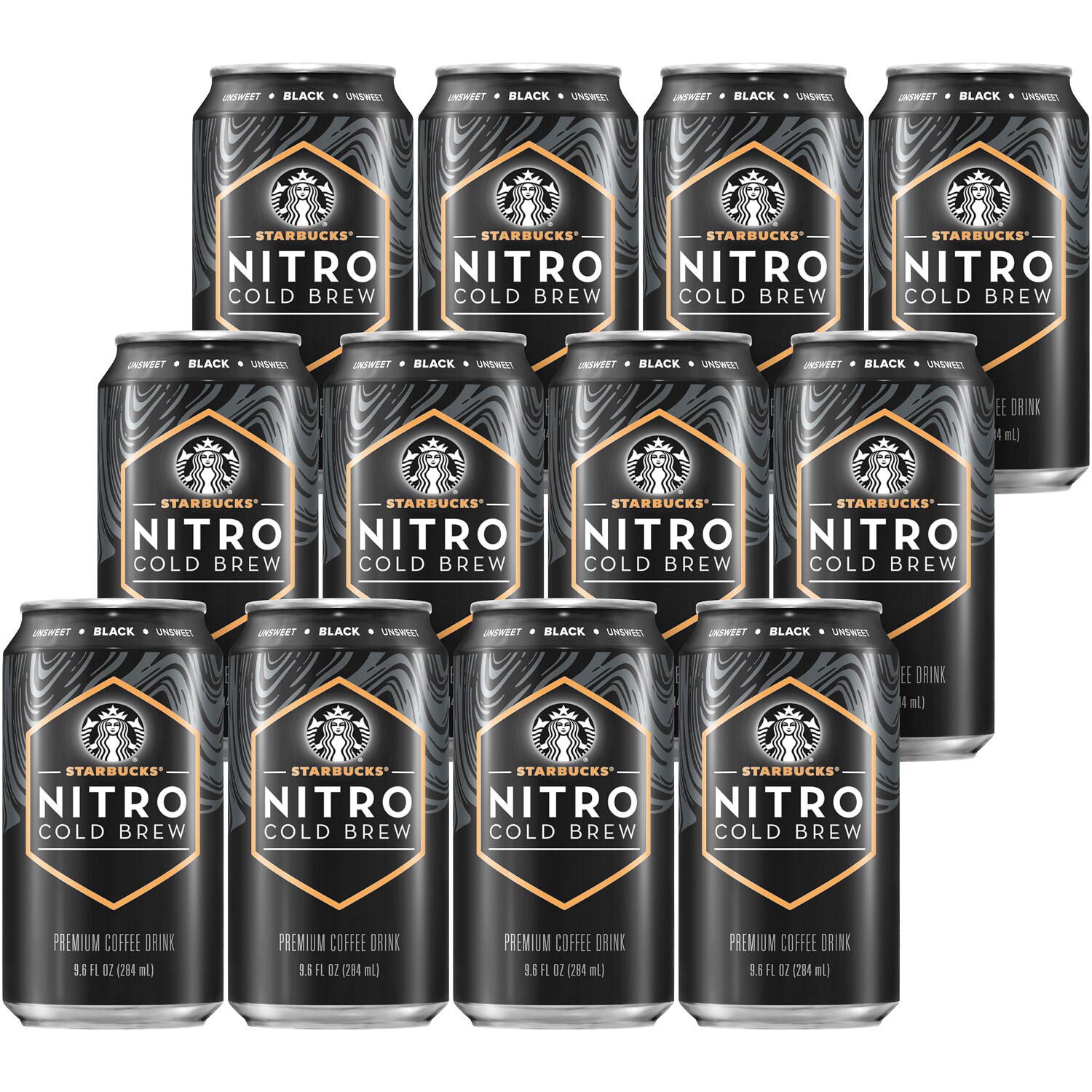 Starbucks Coffee Nitro Cold Brew Coffee, Black, Cans