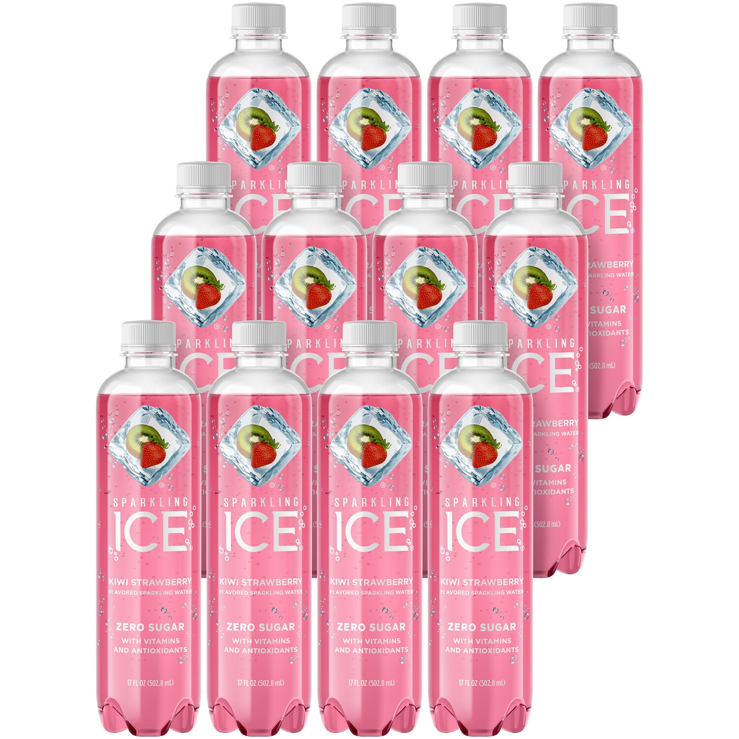 Sparkling Ice Sparkling Water, Kiwi Strawberry, Plastic Bottles