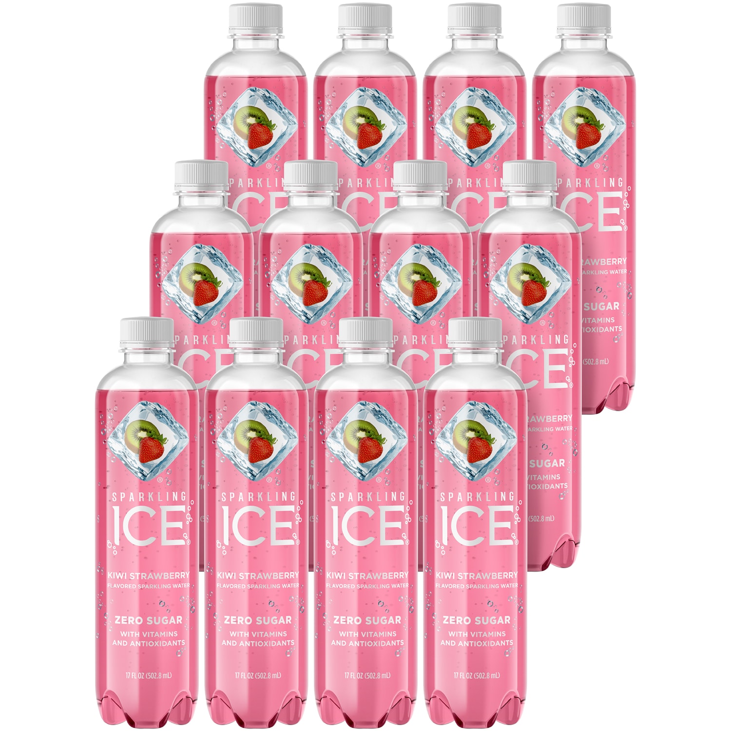 Sparkling Ice Sparkling Water, Kiwi Strawberry, Plastic Bottles