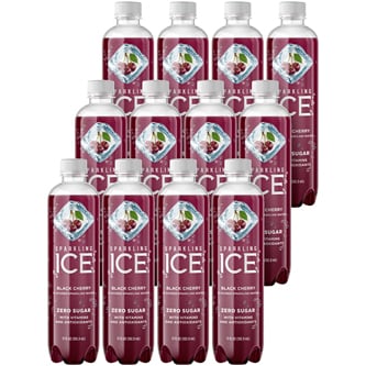 Sparkling Ice Sparkling Water, Black Cherry, Plastic Bottles