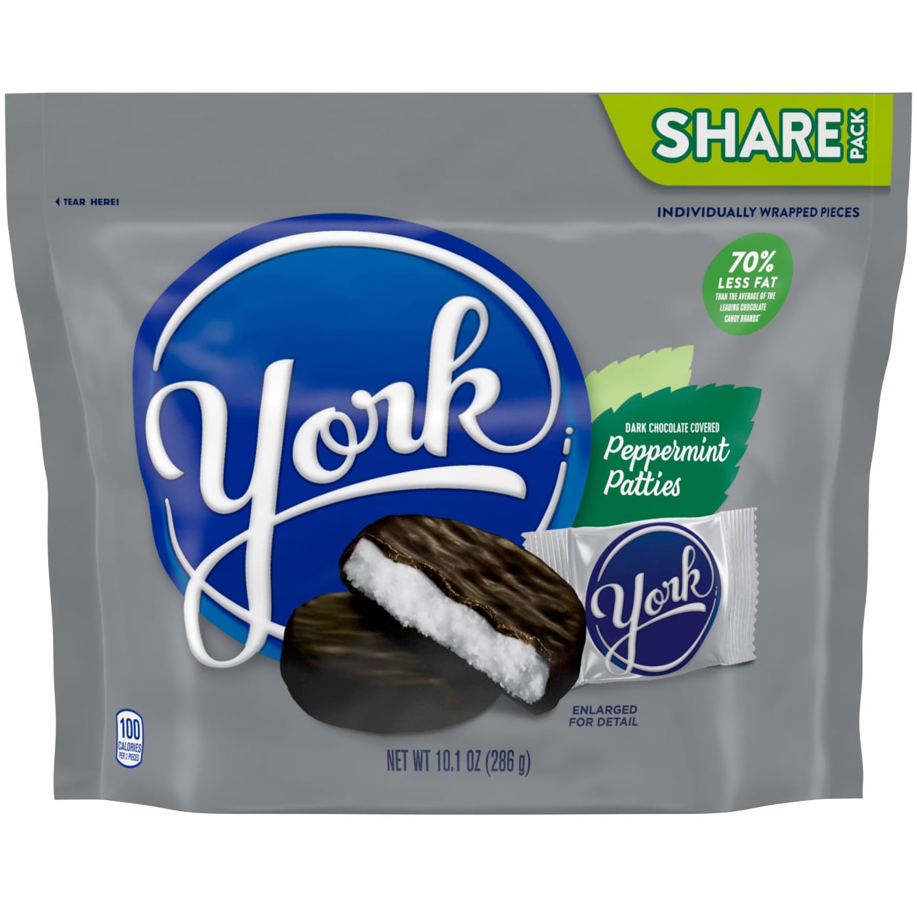 York Dark Chocolate Peppermint Patties, Miniatures
