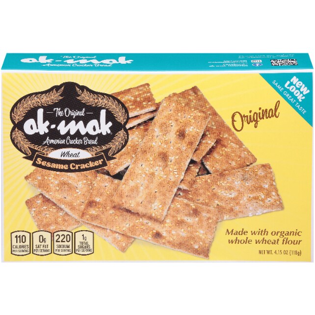 Ak-Mak 100% Whole Wheat Stone Ground Sesame Cracker