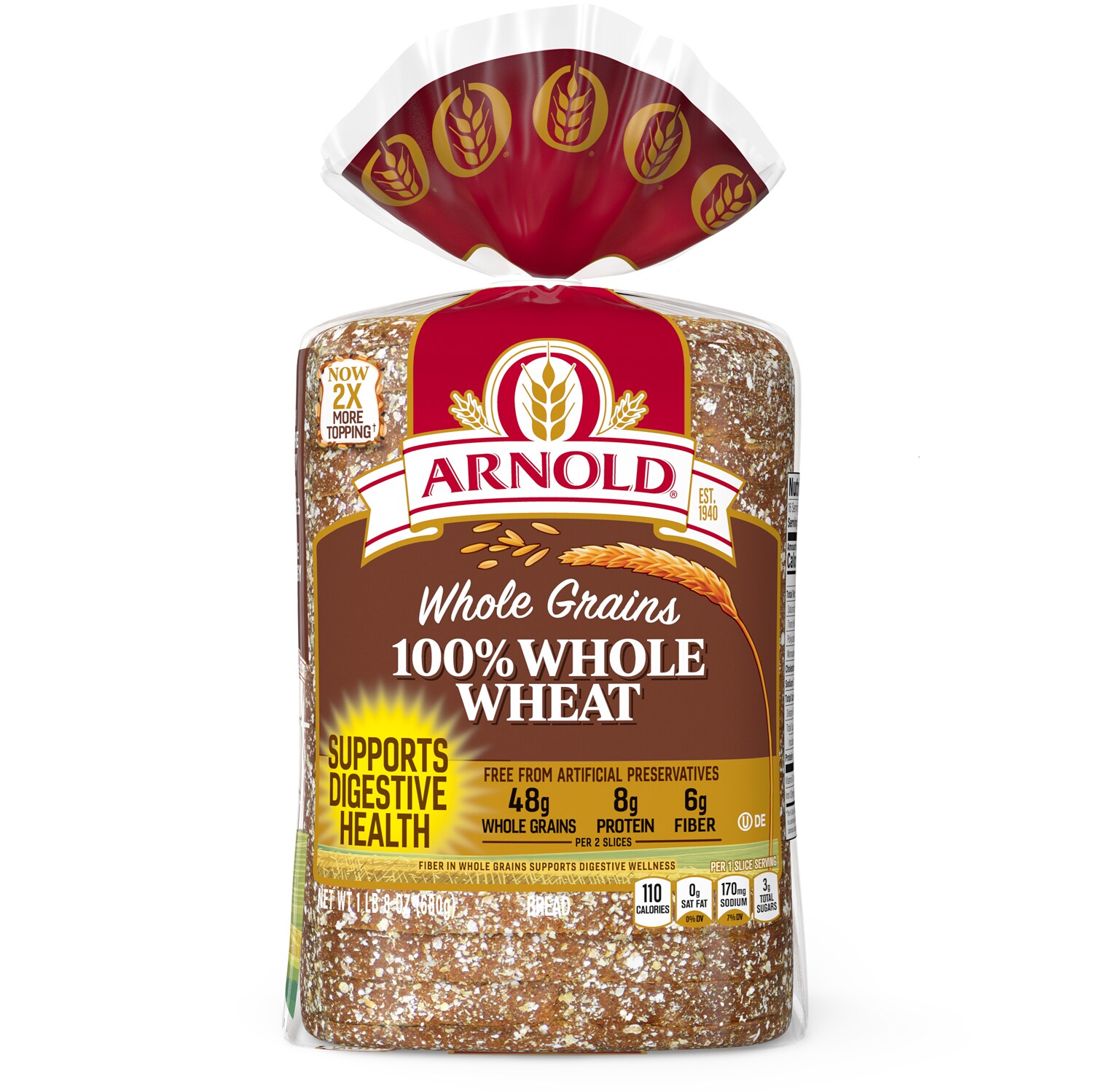 Arnold 100% Whole Wheat Bread 