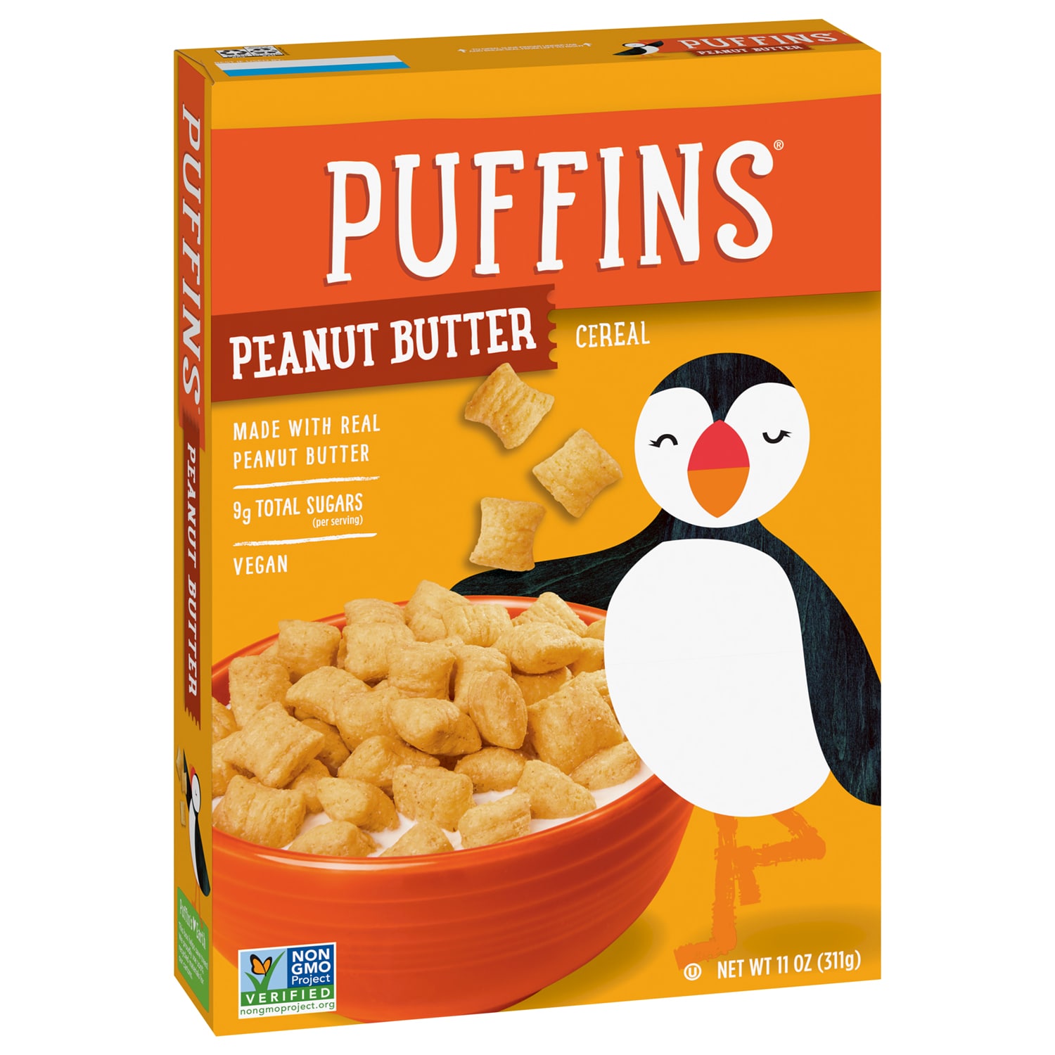 Barbara's Bakery Puffins Cereal, Peanut Butter