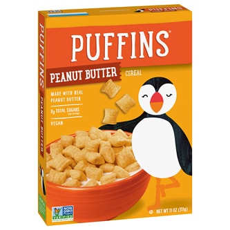 Barbara's Bakery Puffins Cereal, Peanut Butter