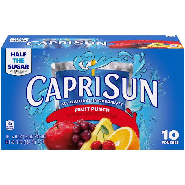 Capri Sun Fruit Punch Juice Drink, Pouches