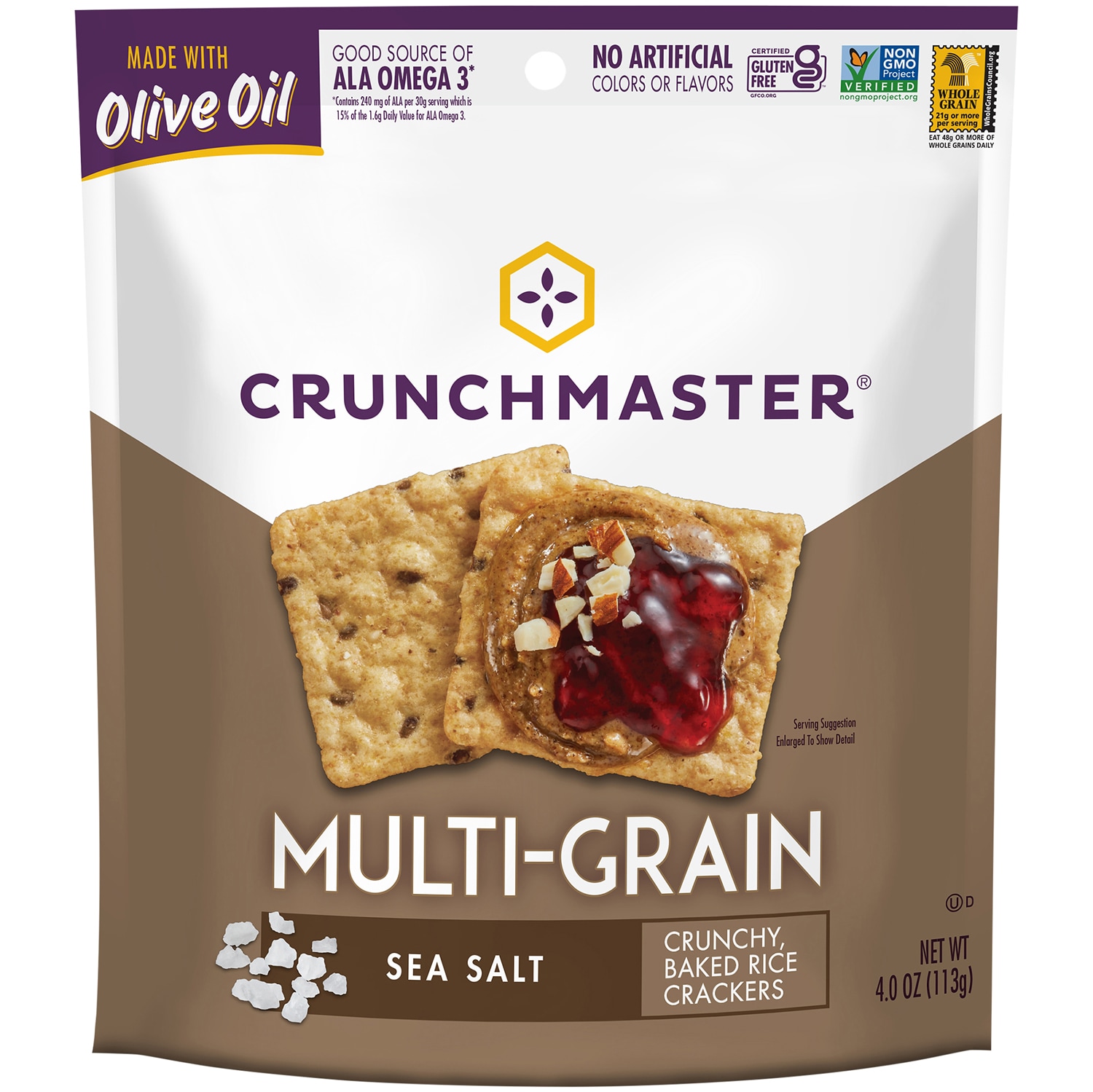 Crunchmaster Gluten-Free Multi-Grain Crackers, Sea Salt