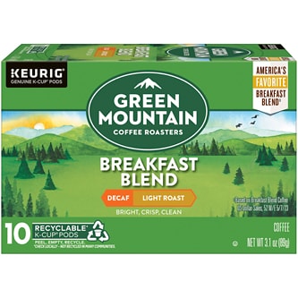 Green Mountain Coffee Breakfast Blend Decaf, K-Cups