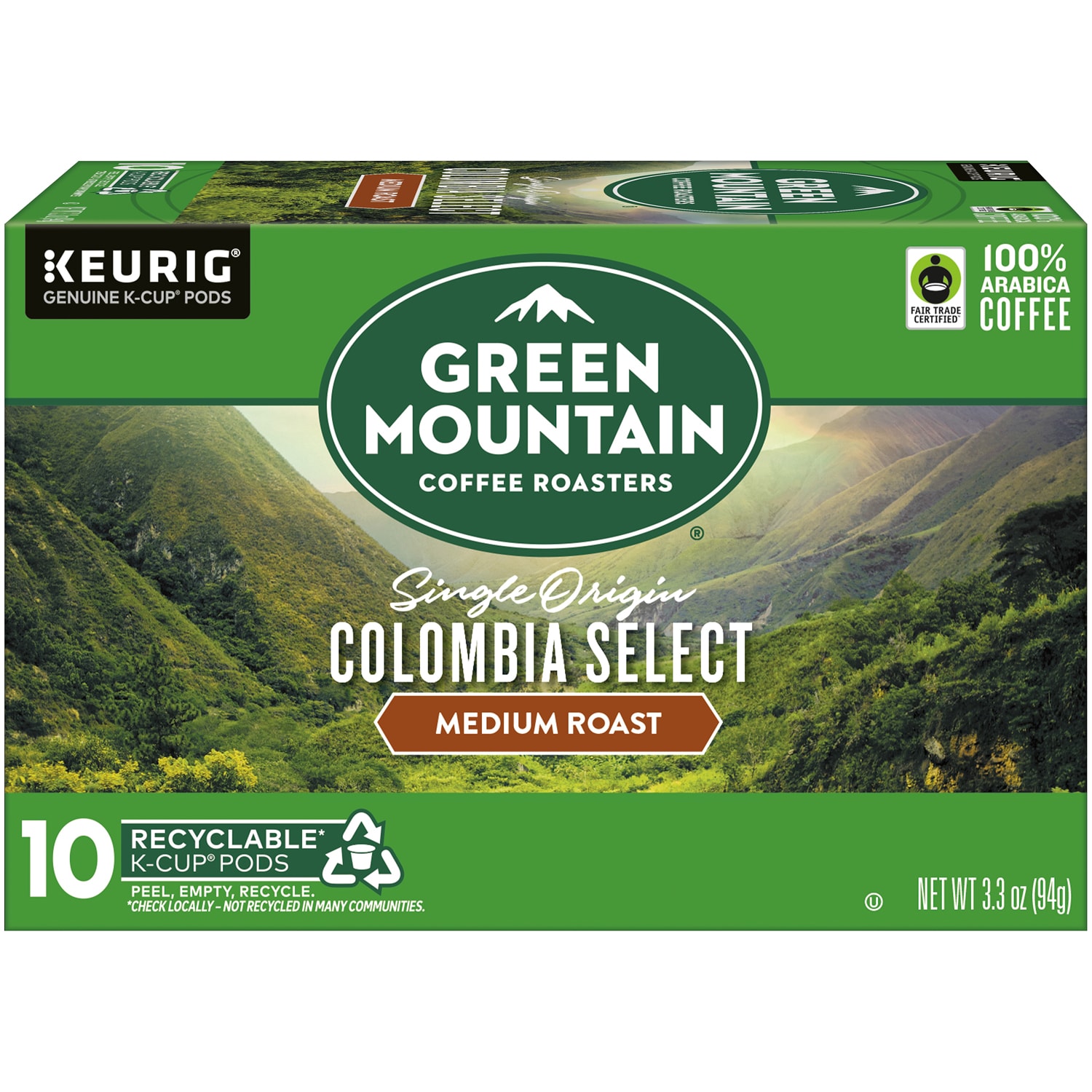 Green Mountain Coffee Colombian Fair Trade Select, K-Cups