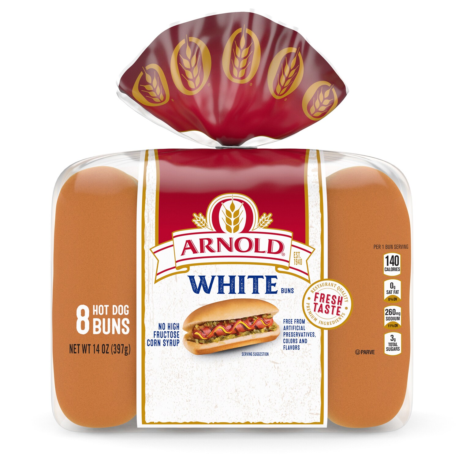 Arnold White Hot Dog Buns